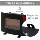 Camino Elettrico da Terra 55x15,5x40 cm 750/1500W Effetto Fiamma  Nero