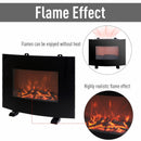 Camino Elettrico da Terra 55x15,5x40 cm 750/1500W Effetto Fiamma  Nero