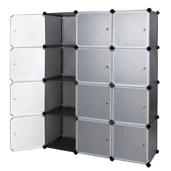 online Modularer Kleiderschrank 12 Würfel 112x37x148 cm Rizzetti Schwarz