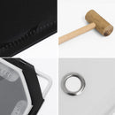 Armadio Guardaroba Modulare 12 Cubi 112x37x148 cm Rizzetti Nero