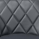 Set 2 Sgabelli Alti in Similpelle Imbottita Rizzetti Anshar Grigi