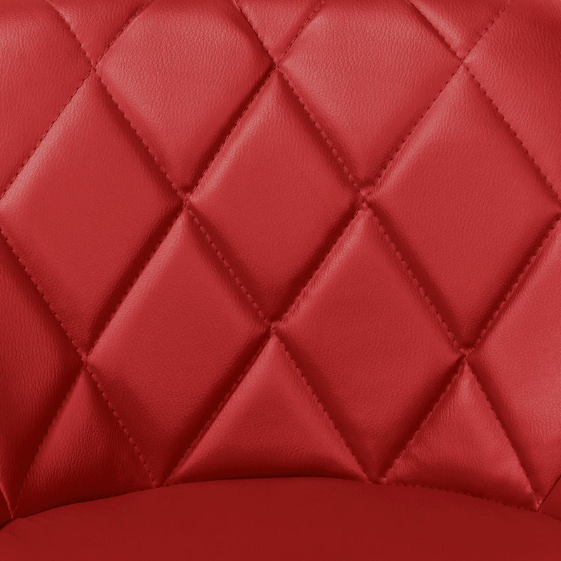 Set 2 Sgabelli Alti in Similpelle Imbottita Rizzetti Anshar Rossi