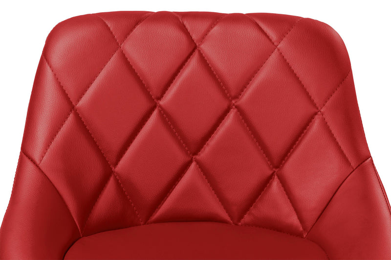 Set 2 Sgabelli Alti in Similpelle Imbottita Rizzetti Anshar Rossi