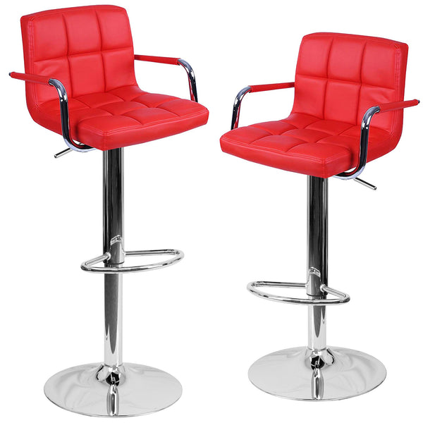 sconto Set mit 2 Rizzetti Plusmir Rossi gepolsterten Kunstleder-Hochhockern