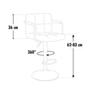Set 2 Sgabelli Alti in Similpelle Imbottita Rizzetti Plusmir Rossi