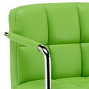 Set 2 Sgabelli Alti in Similpelle Imbottita Rizzetti Plusmir Verdi