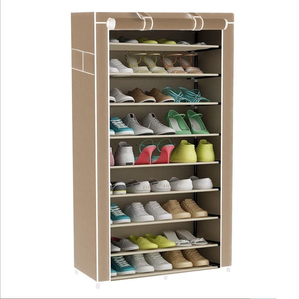 prezzo Platzsparendes Schuhregal 10 Ablagen 88 x 28 x 160 cm Rizzetti Braun
