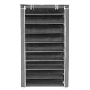 Scarpiera Salvaspazio 10 Ripiani 88x28x160 cm Rizzetti Grigia