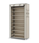 Scarpiera Salvaspazio 10 Ripiani 60x30x160 cm Rizzetti Beige