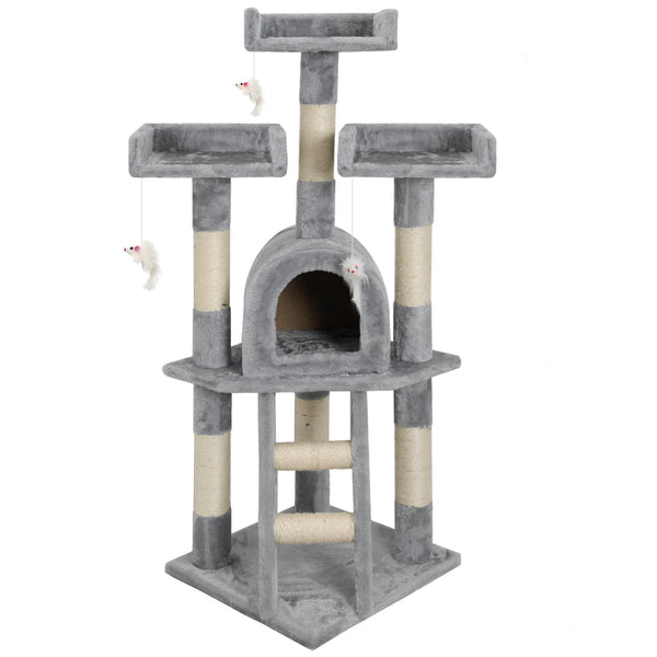 Kratzbaum mit Zwinger für Katzen H116 cm Rizzetti Silvestro Grey acquista