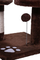 Albero Tiragraffi con Cuccia per Gatti H112 cm Rizzetti Rubik Marrone