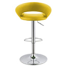 Set 2 Sgabelli Alti in Similpelle Imbottita Rizzetti Chicago Gialli