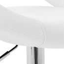 Set 2 Sgabelli Alti in Similpelle Imbottita Rizzetti Chicago Bianchi