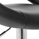 Set 2 Sgabelli Alti in Similpelle Imbottita Rizzetti Chicago Neri