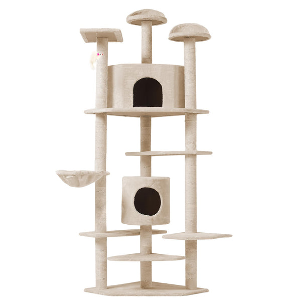 Kratzbaum für Katzen H203 cm Rizzetti Rockfeller Beige prezzo