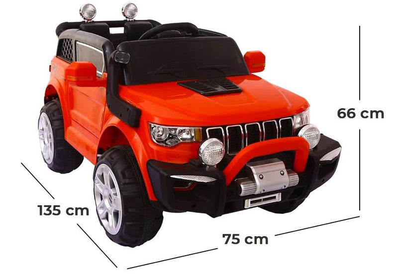 Macchina Elettrica per Bambini 2 Posti 12V Jepsen Fuoristrada 4x4 Rossa