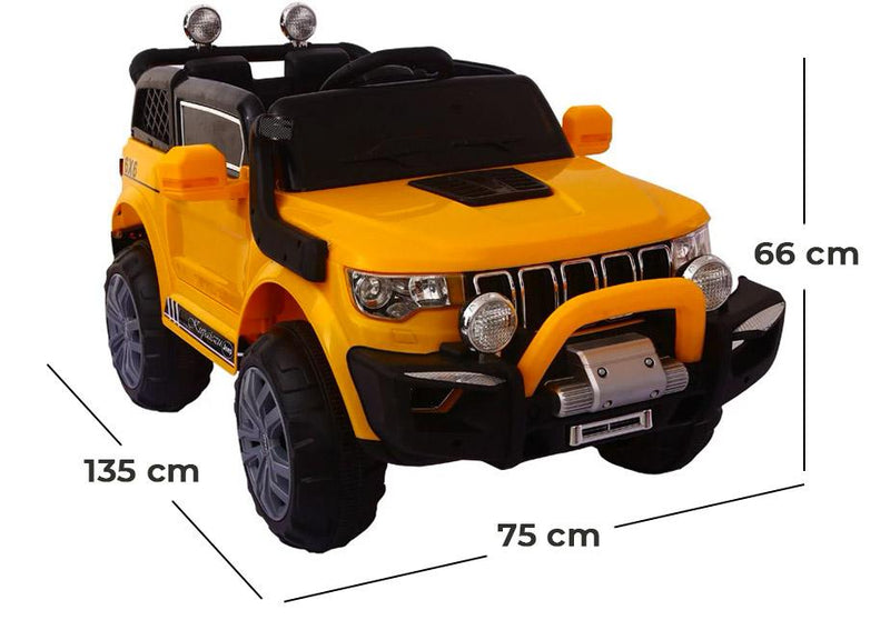 Macchina Elettrica per Bambini 2 Posti 12V Jepsen Fuoristrada 4x4 Arancione