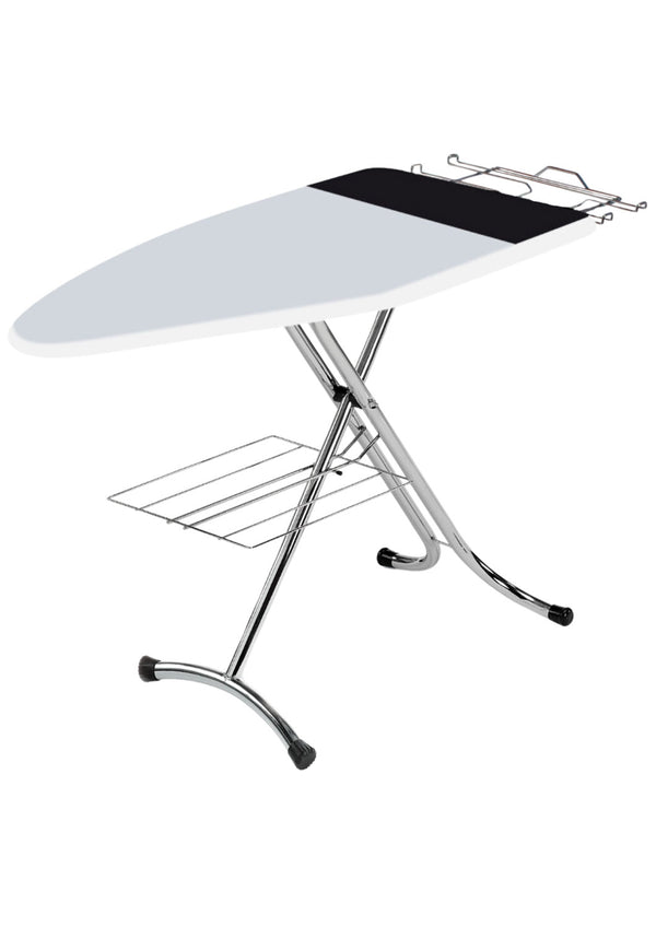 prezzo Asse da Stiro Luxor Profi 123x48 cm Area Ignifuga Salvaspazio Altezza Regolabile Ripiano Sottostante