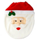 Completo Bagno Natalizio Copriwater Tappetino e Portarotolo Rizzetti Babbo Natale