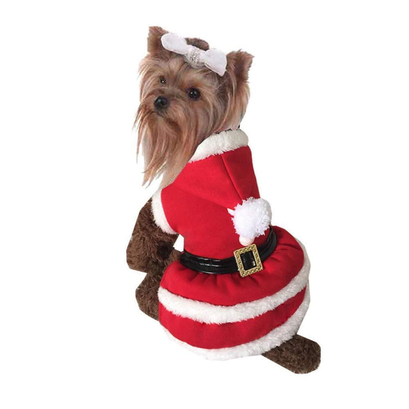 Vestito di Babbo Natale per Cani Femmina Taglia M Rizzetti Rosso