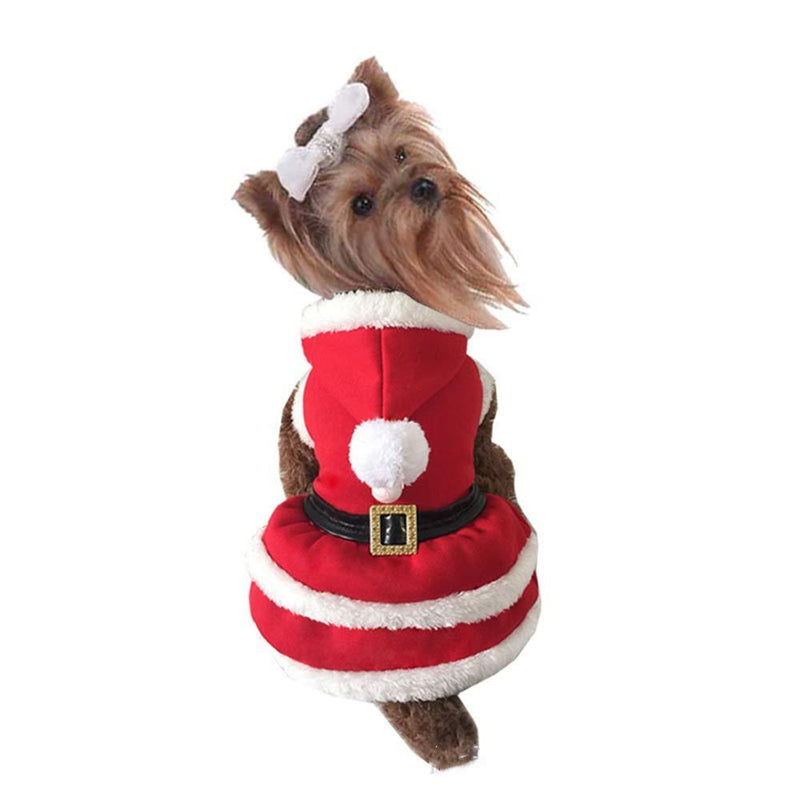 Vestito di Babbo Natale per Cani Femmina Rizzetti Rosso Varie Misure