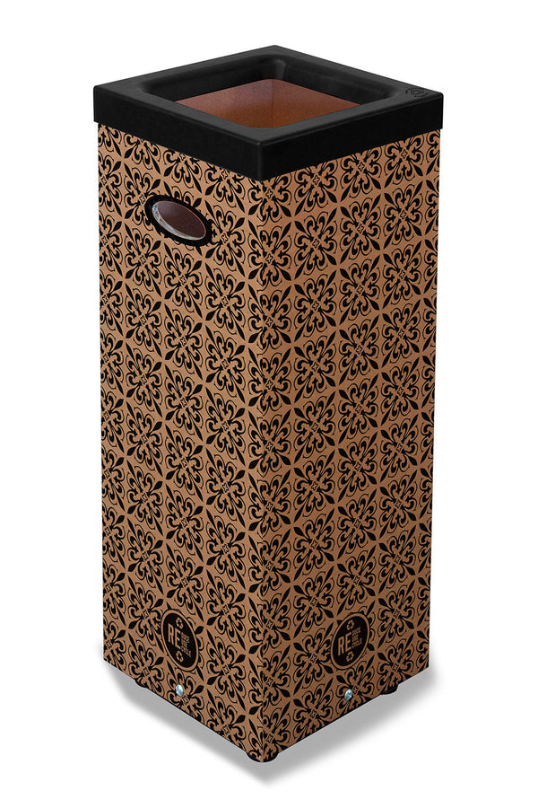 Pattumiera Per Raccolta Rifiuti 28x28xh70 cm in Cartone Con Stampa Grafica G1 Beige prezzo