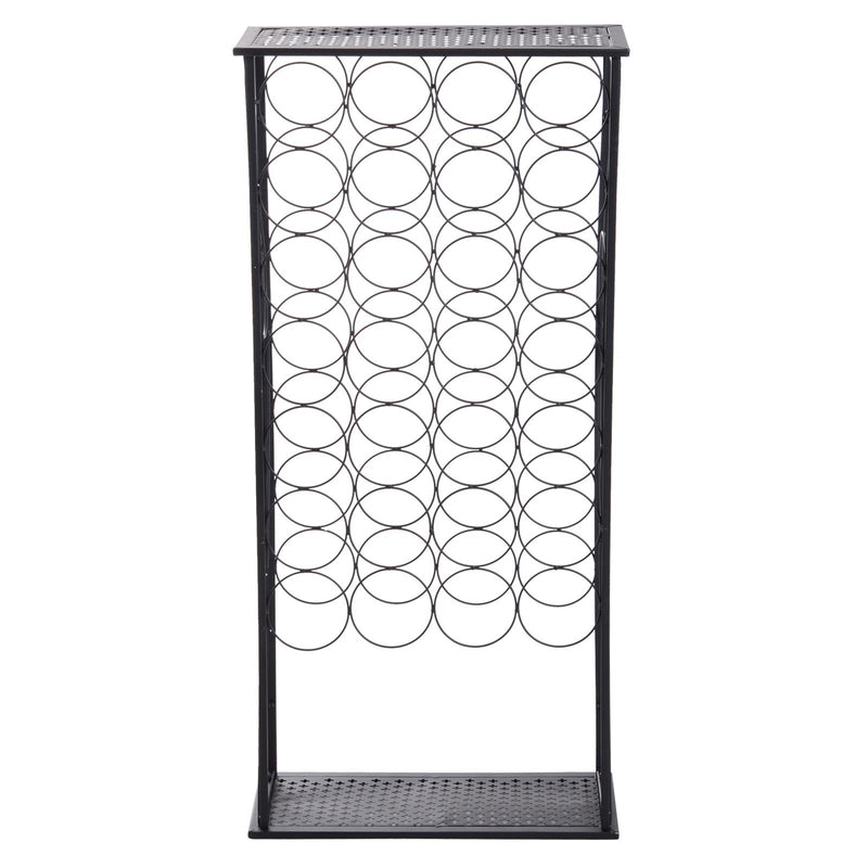 Cantinetta Portabottiglie 47,5x21,5x100 cm in Ferro Rustico  Nera
