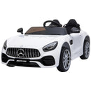 Macchina Elettrica per Bambini 2 Posti 12V con Licenza Mercedes GTR AMG Bianca