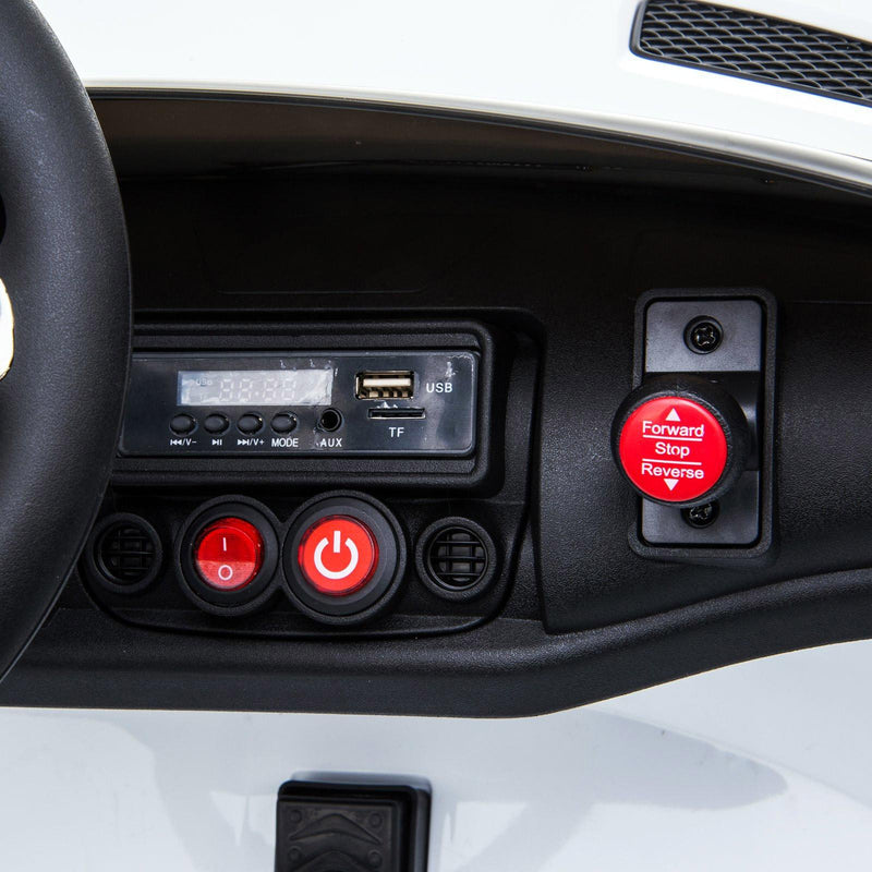 Macchina Elettrica per Bambini 2 Posti 12V con Licenza Mercedes GTR AMG Bianca
