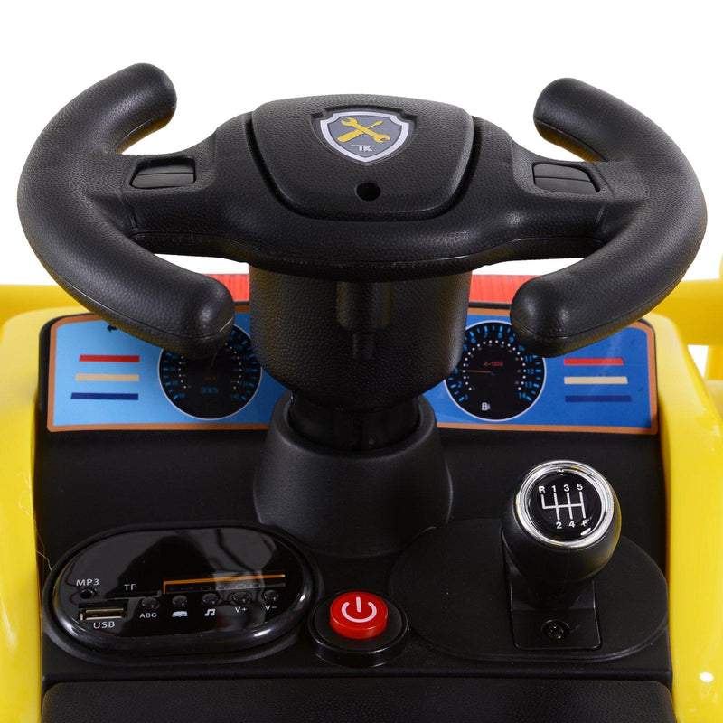 Escavatore Elettrico per Bambini 6V Giallo 
