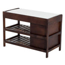 Panca Portascarpe con Cassetti da Ingresso 69x34x48 cm  Marrone
