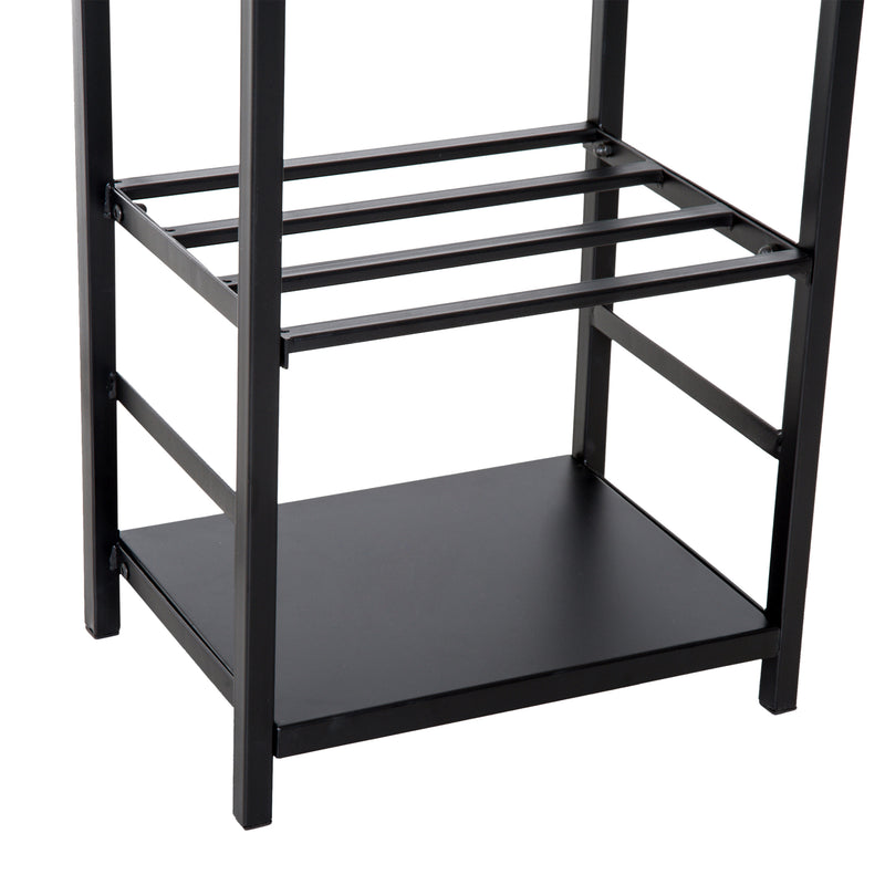 Portalegna Legnaia in Ferro 40x30x74 cm Max 100Kg con Attrezzi  Nero