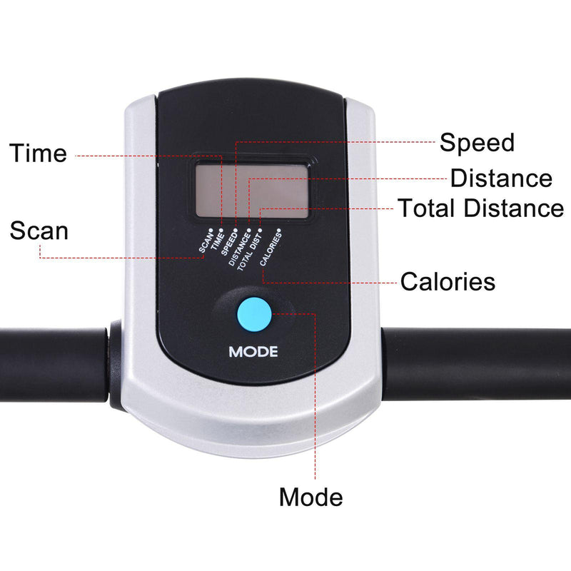 Tapis Roulant Meccanico Pieghevole 2 Volani Monitor LCD 