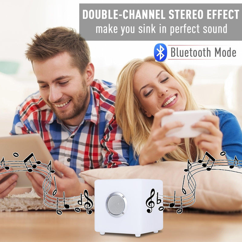 Cassa Speaker Bluetooth con LED 20x20x20 cm Impermeabile Benzoni Bianca