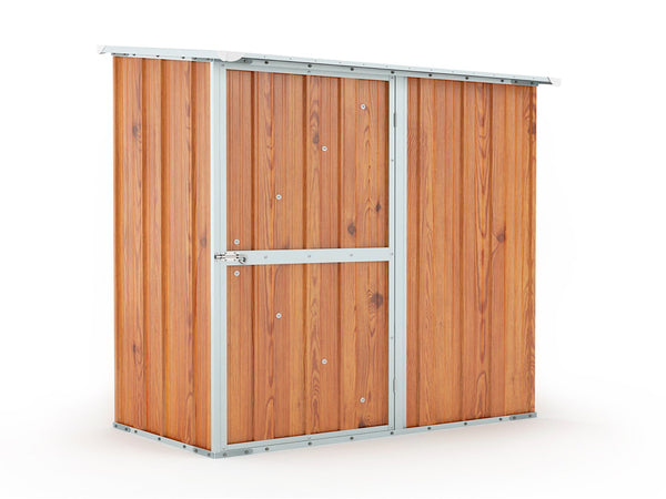 Gartenbox Haus aus Stahlblech Werkzeughalter 174x100x174 cm Enaudi Holz sconto