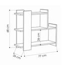 Tavolino da Soggiorno Laterale 77x26x68 cm in MDF Mua Rovere 