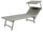 Garten-Sonnenliege 185 x 61 x 39,5 cm Rahmen aus weißem Aluminium und Textilene Taubengrau