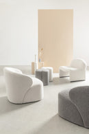 Pouf 40x40x45 cm Cointa in Bouclè Grigio