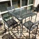 Set 4 Sedie da Giardino 46x58x84 cm in Acciaio RD Italia Lola Antracite