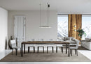  Tavolo Allungabile 140-400x90x77 cm Everyday Noce Gambe Antracite