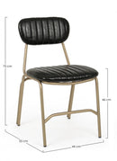 Set 2 Sedie 44x55x80h cm Addy Nero
