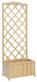 Fioriera da Giardino 60x31xh150 cm in Legno Naturale Rama