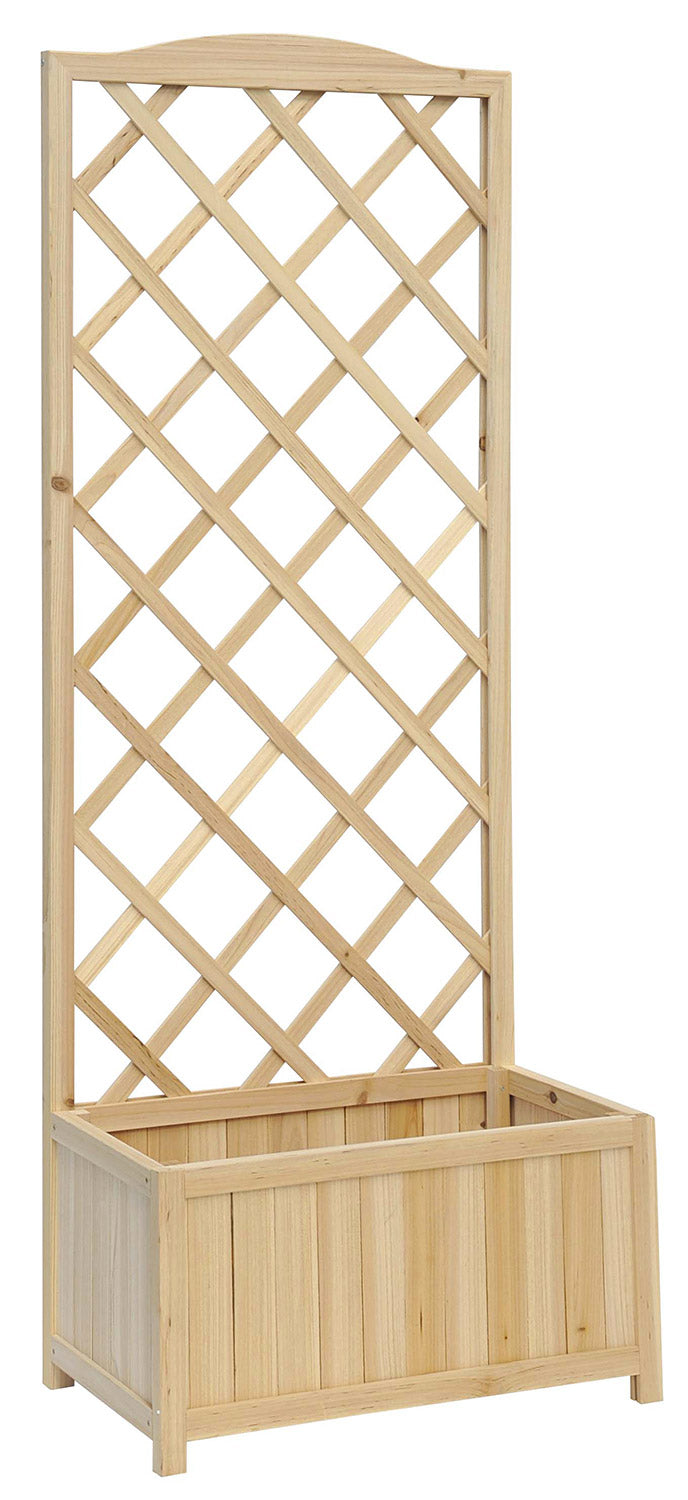 Fioriera da Giardino 60x31xh150 cm in Legno Naturale Rama