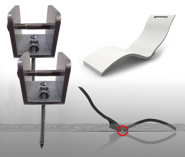 Set 2 Ganci Staffa per Lettino Chaise Lounge Arkema Serendipity prezzo