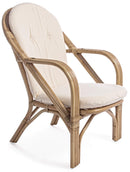 Poltrona da Giardino 64x77x89 cm in Rattan con Cuscino Golf Beige