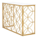 Console Star Marble 120x40x80 cm in Ferro e Marmo Oro e Bianco