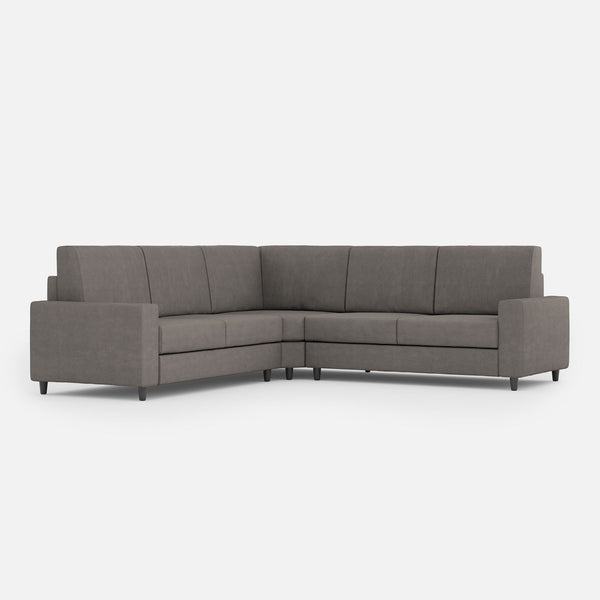 prezzo Divano Angolare 5 Posti 226x226x85 cm Sakar in Tessuto Grigio