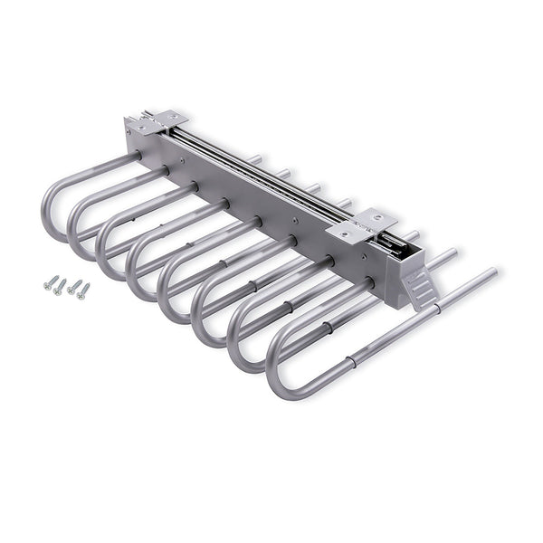 acquista Emuca ausziehbarer Hosenhalter aus grauem Stahl und Kunststoff für die Schrankmontage auf der linken Seite