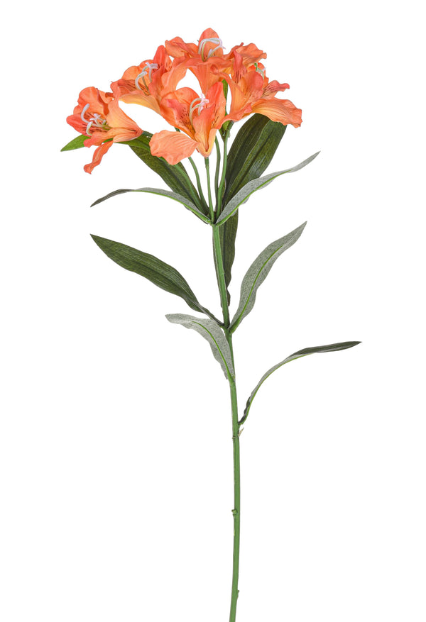 prezzo Set mit 8 künstlichen Alstromeria-Blumen aus Kunststoff Höhe 62 cm Orange
