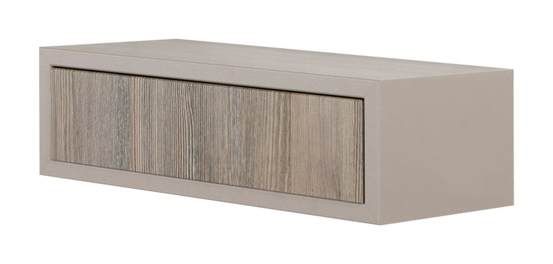 Mensola da Parete 1 Cassetto 45x13,4x20 cm in Fibra di Legno Lego Marrone e Rovere Moka
